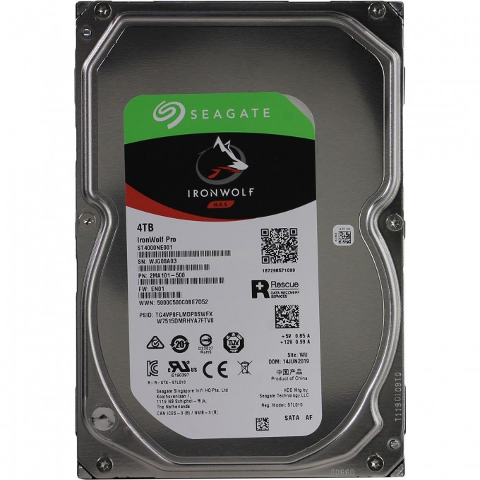 Жесткий диск SEAGATE NAS IRONWOLF PRO 3.5" 4 TB SATA III, 128 MB ST4000NE001 Жесткий диск SEAGATE NAS IRONWOLF PRO 3.5" 4 TB SATA III, 128 MB ST4000NE001
