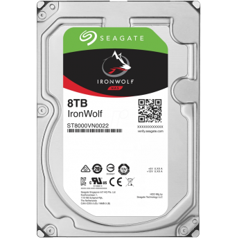 Жесткий диск SEAGATE SATA-III 8TB ST8000VN002 NAS Ironwolf 512E (5400rpm) 256Mb 3.5"